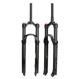 OONYGB Spares OONYGB Mountain Bike Suspension Fork, 26 / 27.5 / 29 Inch Travel 100mm Air Suspension Fork, Rebound Adjust 28.6mm Straight / Tapered Tube QR 9mm Manual Lockout, Ultralight Mountain Bike Front Forks.