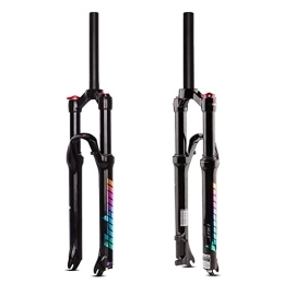 OONYGB Mountain Bike Fork OONYGB Mountain Bike Suspension Fork, 26 / 27.5 / 29 Inch Travel 120mm Air Suspension Fork, 28.6mm Straight Tube QR 9mm, with Colored Cursor, Shoulder Control Mountain Bike Front Forks.