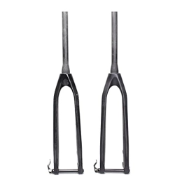 OONYGB Spares OONYGB Mountain Road Bike Fork, 26 / 27.5 / 29 Inch Bicycle Fork, 3K T800 Carbon Fiber MTB Fork, Thru Axle 15X100mm, 1-1 / 8" 28.6mm Tapered Tube Superlight Mountain Bike Front Forks.