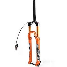 OUUUKL Spares OUUUKL Mountain Bike Fork, 27.5" 29" Downhill Suspension Fork Thru Axle 15mm MTB Air Suspension Fork, Travel 140mm Rebound Adjust 28.6mm Tapered Aluminum Alloy Tube, Shock Absorber