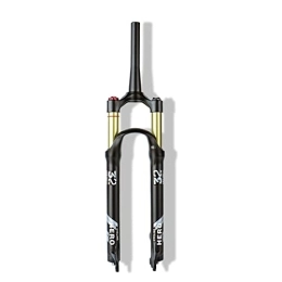PHOCCO Mountain Bike Fork PHOCCO 26 / 27.5 / 29in MTB Air Suspension Fork Travel 100mm Straight / Tapered Mountain Bike Front Fork QR 9mm Disc Brake Bicycle Fork (Color : Tapered Manual, Size : 29'')