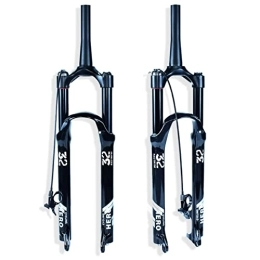 PHOCCO Mountain Bike Fork PHOCCO Mountain Bike Suspension Forks 26 / 27.5 / 29inch Travel 120mm Straight / Tapered Tube MTB Air Frok Disc Brake 9mm QR Bicycle Air Fork (Color : Tapered Remote, Size : 26'')