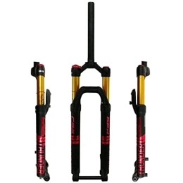 PHOCCO Mountain Bike Fork PHOCCO MTB Fork 27.5'' 29" Straight Tube Air Suspension Fork Manual / Remote Lockout Travel 100mm Thru Axle 15mm Mountain Bike Front Fork (Color : Red, Size : 29in HL)