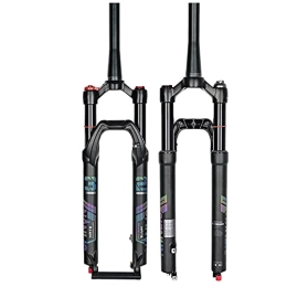 PZJ Mountain Bike Fork PZJ-Mountain Bicycle Suspension Forks, Tapered Tube Shoulder Control and Tapered Tube Line Control, with Locking Function, Magnesium Aluminum Alloy, with Damping Adjustment, D 26 &Inches