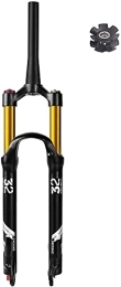 QDY Spares QDY -Mountain Bicycle Suspension Forks, 26 / 27.5 / 29 Inch MTB Bike Front Fork with Rebound Adjustment 140MM Travel, 1-1 / 8" Straight / Tapered Mountain Bike Fork, Tapered Manual, 27.5 inch