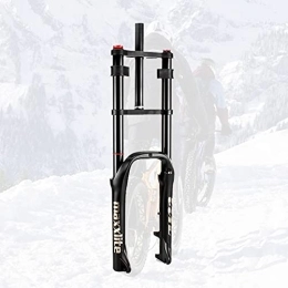 QFWRYBHD Spares QFWRYBHD Snow Bike Fork 20 / 26 Inch 4.0" Tire Fat Bike Air Suspension Fork Travel 80 / 130mm Disc Brake 1-1 / 8'' Straight Tube Bicycle Front Fork For ATV / Beach Bike / MTB (Color : 20in Black)
