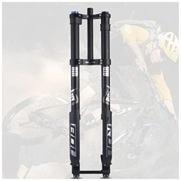 QHIYRZE Spares QHIYRZE 26 / 27.5 / 29 Downhill Mountain Bike Air Suspension Fork Travel 160mm Double Shoulder Inverted Fork Thru-Axle Boost 15x110mm Straight / Tapered Front Fork Fork (Color : Black Straight)