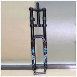 QHIYRZE Spares QHIYRZE 27.5 29 Mountain Bike Suspension Fork Downhill DH / XC MTB Air Fork Travel 150mm Double Shoulder 28.6mm Straight Fork Rebound Adjustable QR, with Lockout (Color : 27.5'' black)