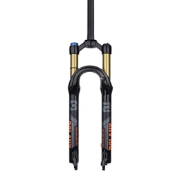 QHIYRZE Spares QHIYRZE Mountain Bike Suspension Fork 26 / 27.5 / 29 MTB Air Fork 100mm Travel 28.6mm Straight Disc Brake Fork QR 9mm Manual Lockout (Color : Black, Size : 27.5'')