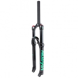 QHY Mountain Bike Fork QHY 26 / 27.5 / 29 Inch Bike Air Fork MTB Bicycle Suspension Fork, Straight Steerer Front Fork 100mm Travel Manual Lockout 9mmQR (Color : Green, Size : 26in)