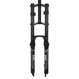 QHY Spares QHY 26 27.5 29 Inch DH Mountainbike Front Fork MTB Bike Suspension Fork Disc Brake QR Downhill Fork Air Pressure Straight 1-1 / 8" Rebound Adjust Travel 135mm (Color : Black, Size : 27.5inch)
