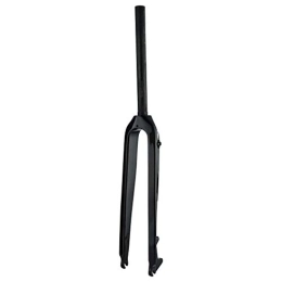 QHY Spares QHY 26 / 27.5 / 29 Inch Mountain Cycling Fork Disc / V-Brake Rigid Forks Bicycle Fork Full Carbon Fiber MTB Front Fork 1-1 / 8" (Color : Black, Size : 26inch)