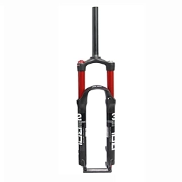 QHY Mountain Bike Fork QHY 26 / 27.5 / 29 Inch MTB Bicycle Suspension Fork, 1-1 / 8"Straight Steerer Front Fork, Manual Lockout Air Mountain Bike MTB Front Fork (Color : Red, Size : 26in)