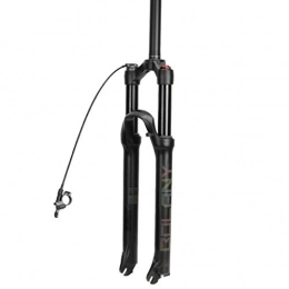 QHY Spares QHY 26 27.5 29" MTB Bike Suspension Fork Bicycle Air Forks QR With Damping Adjustment Travel 120mm Disc Brake Straight Cone Tube Shoulder Remote Control (Color : 1-1 / 8 Black RL, Size : 27.5'')