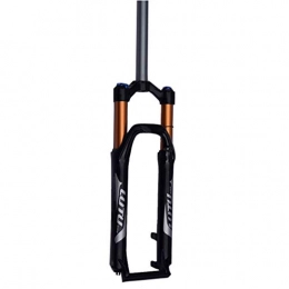 QHY Mountain Bike Fork QHY Bicycle Fork MTB Air Suspension Fork 26 / 27.5 / 29 Inch Mountain Bike Fork Disc Brake QR 105mm Travel Straight 1-1 / 8" HL / RL 1680G (Color : Gold, Size : 26in)