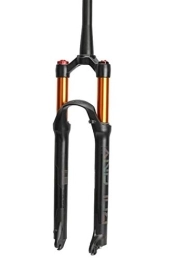 QHY Mountain Bike Fork QHY Bicycle forks MTB Bicycle Fork Air Supension 26 / 27.5 / 29er Rebound Adjustment ABS Lock Straight / Tapered Travel 100mm Mountain Bike Fork (Color : 27.5er Tapered Hand)