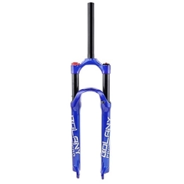 QHY Mountain Bike Fork QHY Bicycle forks MTB Bike Suspension Fork 26" 27.5" 29" Inch 1 / 1-8" Disc Brake Bicycle Fork Air Shock 100mm Travel 9mm QR 100mm Axle (Color : Blue, Size : 29")