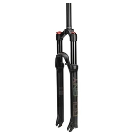 QHY Mountain Bike Fork QHY Bicycle Suspension Fork MTB 26" 27.5" 29" Mountain Bike Air Fork Damping Adjustment HL 1-1 / 8 1-1 / 2 Travel 100mm (Color : 1-1 / 8 Black, Size : 29inch)