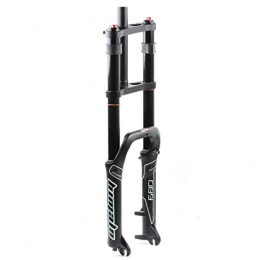 QHY Mountain Bike Fork QHY BMX Bike Suspension Fork 20 Inch Mountain Bikes Fork Adjustable Damping 150mm Travel Disc Brake Bicycle Fork Magnesium Alloy 4.0 Fat Tires QR 1-1 / 8" HL (Color : Oil, Size : 20inch)