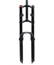 QHY Mountain Bike Fork QHY Disc Brake Double Shoulde Fork 26 / 27.5 / 29'' Mountain Bike Suspension Forks Downhill 1-1 / 8 MTB Oil Fork HL With Damping 140mm Travel QR 9mm 2780g (Color : Black A, Size : 27.5 inch)