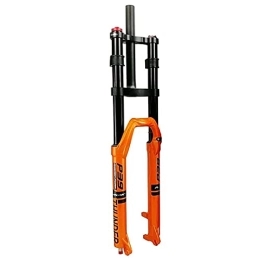 QHY Spares QHY Double Shoulder Air Pressure Fork, Damping Rebound Downhill Forks Mountain Bike Fork 1-1 / 8" QR 9X100MM HL (Color : Gloss orange spring, Size : 27.5in)