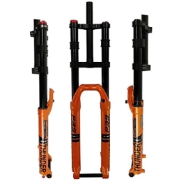 QHY Spares QHY Mountain Bicycle Suspension Forks, 26 / 27.5 / 29 Inch Rebound Adjust Thru Axle 15 * 110mm MTB Bike Front Fork With Rebound, 160mm Travel 28.6mm (Color : Orange, Size : 26 inches)