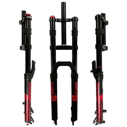 QHY Mountain Bike Fork QHY Mountain Bike Air Pressure Shoulder Shock Absorbers Fork Damping Air Fork Shoulder Control Damping Rebound Downhill Forks QR 9X100MM (Color : Black red spring, Size : 27.5in)