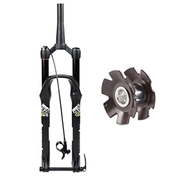QHY Mountain Bike Fork QHY Mountain Bike DH AM MTB Suspension Fork Travel 130mm Thru Axle 15x100mm, 1-1 / 2"1-1 / 8" RL HL With Damping Adjustment Bicycle Front Fork (Color : TAPERED LINE, Size : 27.5in)