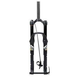 QHY Mountain Bike Fork QHY Mountain Bike Fork 26 27.5 29 Inch DH Fork Bicycle Air Suspension Straight 1-1 / 8" Travel 135mm MTB Disc Brake Fork Through Axle 15mm RL 1926G (Color : Black, Size : 27.5inch)