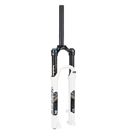 QHY Mountain Bike Fork QHY Mountain Bike Suspension Fork 26 / 27.5 / 29 Inch Air Fork Travel 120mm Damping Adjustment Straight XC Bicycle HL QR Hand Control 1650g (Color : White, Size : 29in)