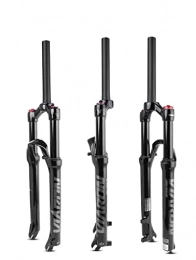 QHY Mountain Bike Fork QHY MTB Bike Fork 26in / 27.5in / 29in Bicycle Fork Magnesium Alloy Cycling Suspension Disc Brake Air Shock Absorber 1-1 / 8" HL Travel 105mm QR 1670g (Color : Titanium, Size : 27.5in)