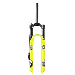 QHY Mountain Bike Fork QHY MTB Bike Suspension Fork 26 27.5 29 Inch Travel 110mm 1-1 / 8 1-1 / 2 Mountainbike Fork Bicycle Air Fork Disc Brake Manual / Remote Lockout Yellow (Color : Straight RL, Size : 29in)