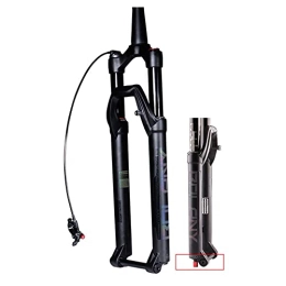 QHY Mountain Bike Fork QHY MTB Fork With Rebound Adjustment Solo Air Front Suspension 39.8mm Rebound Adjust Thru Axle 15 * 100mm Tapered Steerer Mountain Bike (Color : Tapered Remote, Size : 29in)