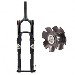 QHY Mountain Bike Fork QHY MTB Suspension Air Fork Travel 130mm 26 27.5 29er Rebound Adjustment Thru Axle 100 * 15mm Tapered Straight Tube HL / RL (Color : TAPERED HAND, Size : 27.5in)