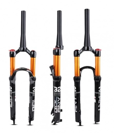 QHY Mountain Bike Fork QHY MTB Suspension Fork 26 27.5 29 Inch Bicycle Magnesium Alloy Fork Tapered / Straight Tube Front Fork Manual / Remote Locking 1700G (Color : 1-1 / 2 Gold HL, Size : 27.5inch)