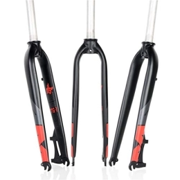 QHY Spares QHY Rigid Forks Mountain Bike Front Fork For 26 27.5 29 Inch Bicycle Wheel MTB Cycling Fork Disc Brake 1-1 / 8" 820G (Color : Red, Size : 27.5inch)