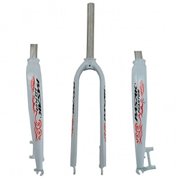 QIANGU Spares QIANGU 26" 27.5" 29" Hard Disc Fork MTB Mountain Bike Disc Brakes Aluminum Bicycle Front Fork 1-1 / 8 700C Disc Road Bike Fork (Color : White Red)