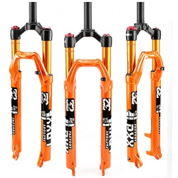 QIANGU Mountain Bike Fork QIANGU 27.5 29 inch Air Mountain Bike Suspension Fork Straight / Tapered Tube 1-1 / 8" / 1-1 / 2" Travel 100mm QR 9mm Disc Brake Aluminum Alloy MTB Front Forks (Color : Straight Manual, Size : 27.5 inch)