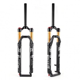 QIANGU Mountain Bike Fork QIANGU Air Mountain Bicycle Suspension Forks 26 27.5 29 inch Aluminum Alloy MTB Front Forks Straight Tube 1-1 / 8" Damping Rebound Adjustment Travel 100mm QR 9 Mm Disc Brakes