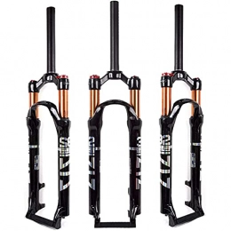 QIANGU Mountain Bike Fork QIANGU Air Mountain Bicycle Suspension Forks 26 27.5 29 inch MTB Front Forks Straight Tube 1-1 / 8" Travel 100mm QR 9 mm Disc Brake Aluminum Alloy Front Fork (Color : Straight Manual, Size : 27.5 inch)