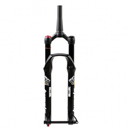 QIANGU Spares QIANGU Air MTB Bicycle Fork 26 27.5 29 inch Mountain Bicycle Suspension Forks 1-1 / 2" Tapered Tube Rebound Adjust Thru Axle 15 mm Travel 100mm Disc Brake (Color : Tapered Manual, Size : 27.5 inch)