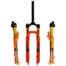 QIANGU Spares QIANGU MTB Bike Front Forks 27.5 / 29 Inch Air Mountain Bicycle Suspension Fork Straight Tube 1-1 / 8" HL Front Fork QR 9 Mm Travel 100mm Disc Brakes (Color : Orange, Size : 27.5 inch)