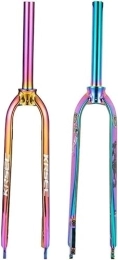 QIANMEI Mountain Bike Fork QIANMEI bike forks 26 / 27.5 / 29 Inch Mountain Bike Fork ，Aluminum Alloy MTB Rigid Fork Disc Brake Quick Release Front Fork， 1-1 / 8 Straight Tube QR 9x100mm (Color : Colorful)