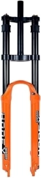 QIANMEI Mountain Bike Fork QIANMEI bike forks DH Mountain Bike Downhill Suspension Fork ，26 27.5 29 Inch XC MTB Air Fork ，Travel 140mm Double Shoulder 1 / 1-8 Straight Front Fork Disc Brake (Color : Orange, Size : 29'')