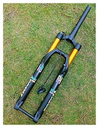 qidongshimaohuacegongqiyouxiangongsi Mountain Bike Fork qidongshimaohuacegongqiyouxiangongsi Bike forks 100 * 15mm 27.5 / 29inch Bicycle Fork Air Mountain MTB Bike Fork Front Suspension Stroke 140mm Shoulder Wire Disc Fork mtb fork (Color : Black)