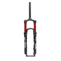 qidongshimaohuacegongqiyouxiangongsi Mountain Bike Fork qidongshimaohuacegongqiyouxiangongsi Bike forks MTB Bike Fork Dual Air Red Bicycle Front Suspension Straight Tube 26 / 27.5 / 29inch Magnesium Alloy Quick Release mtb fork (Color : 29er Red)