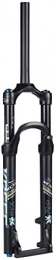 QMH Spares QMH Air Fork Double Chamber Suspension Fork, 26" / 27.5 / 29 Inch Aluminum Alloy Disc Brake Damping Adjustment 1-1 / 8" Travel 100mm, Black, 29inch