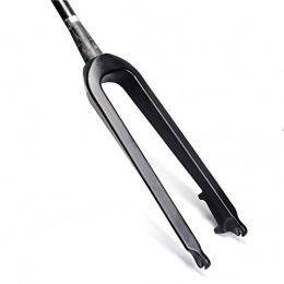 QXFJ Spares QXFJ 26 Inches MTB / Mountain Bike Front Fork, Carbon Fiber / Cone Tube / Hard Fork / Disc Brake / Upper Tube 28.6 * 39.8 * 300mm (1-1 / 2) / Opening 100mm / Full Length 735mm / Matte / Bright Light