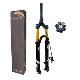 SJHFG Mountain Bike Fork Rebound Adjust MTB Bike Air Front Forks, 26 27.5 29in Mountain Bicycle Suspension Forks Disc Brake 9mm Axle 1-1 / 2" (Color : Travel 130mm, Size : 27.5inch)