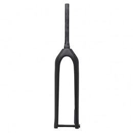 RiToEasysports Spares RiToEasysports Bicycle Front Fork, 26 27.5 29inch 1‑1 / 8 Inch Carbon Fiber Bike Rigid Fork Threadless Straight Tube with 110x15mm Skewer for Mountain Bike Road Bike